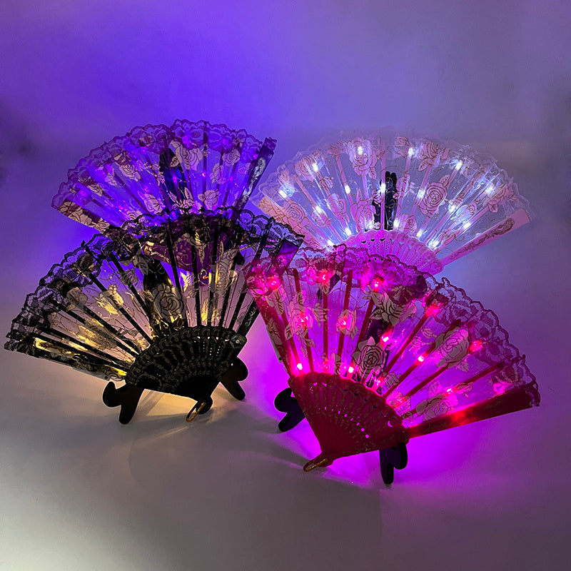 LED Lace Folding Fan